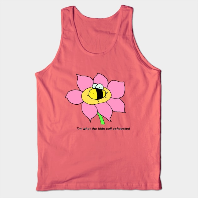 Exhausted Bee Tank Top by badlydrawneverything